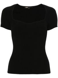 Maje ribbed-knit Top Black at Farfetch